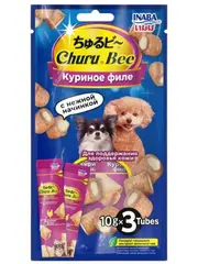 INABA Ciao Churu трубочки для собак куриное филе для здоровья кожи и шерсти 10 г
