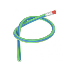 
          Карандаш простой, чернографитный, Basir, пластиковый, с ластиком, гибкий, цветной корпус с полосками, 5 шт в наборе