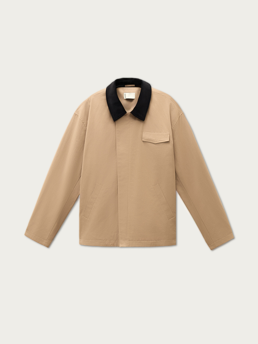 Quilted buttoned jacket Luga with a hood