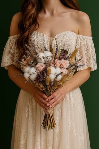 Букет невесты из сухоцветов