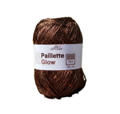 Добавочная нить п/э с пайетками, 25 гр, 140 м, тёмно-коричневый