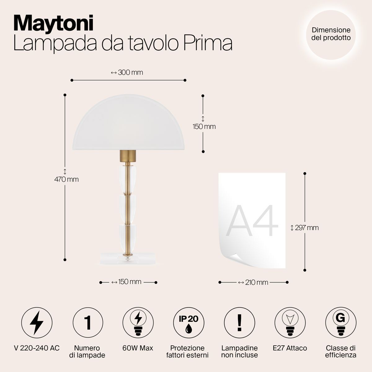 Настольная лампа Maytoni Prima Z034TL-01BZ