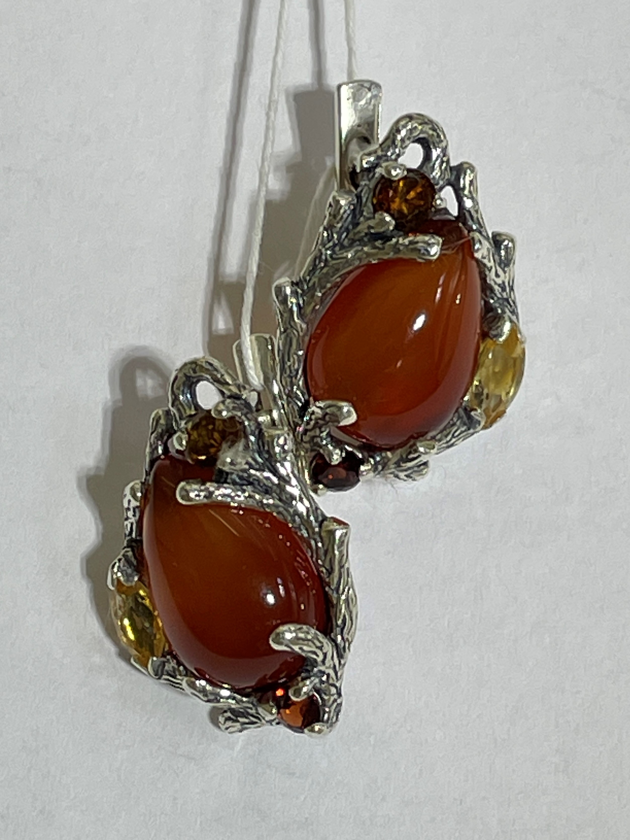 Тамарикс (серьги из серебра)