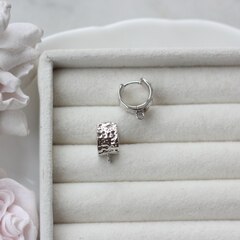 Швензы фактурные 12*8 мм с французским замком, родий, Ш141