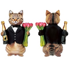 К Фигура, Кот с тюльпанами и шампанским, 46
