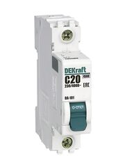 автоматический выключатель 1п 20А тип С 4,5кА серия ВА-101 DEKraft