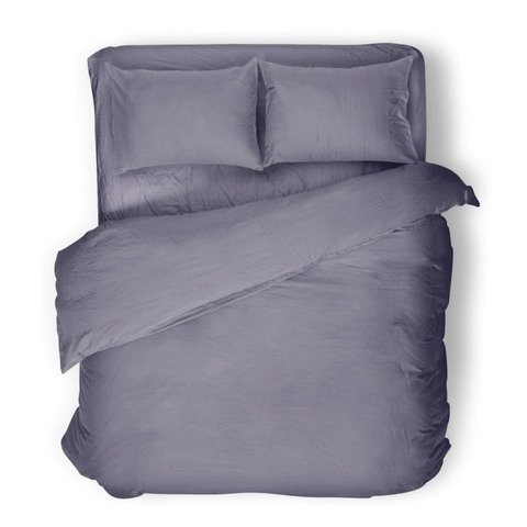 Комплект постельного белья 2 спальный Евро-стандарт LILAC DAWN, хлопок-лён