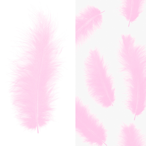 Перья Холодный сиреневый, 12*15 см, 30 шт.