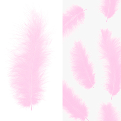 Перья Холодный сиреневый, 12*15 см, 30 шт.