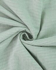 Вареный хлопок 110 гр/м2, ш. 240 см, зелёный/белый полоска