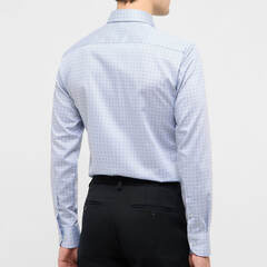 Сорочка мужская Eterna Slim Fit 1294-F171-12 с голубым принтом