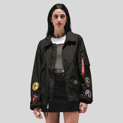Бомбер Alpha Industries CWU 36/P Relaxed Patched Black (Черный)
