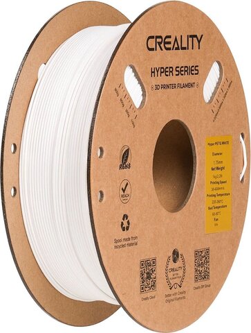 Пластик для 3D-печати Creality Hyper PETG, 1.75 мм, 1 кг, белый, 3301030040