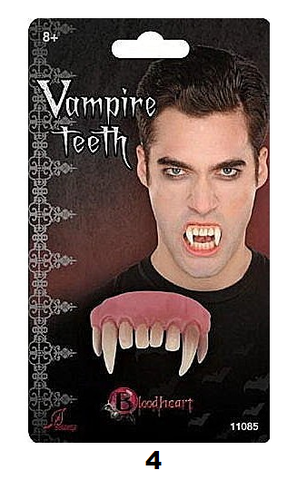 Хэллоуин накладные клыки вампира и капсулы с кровью