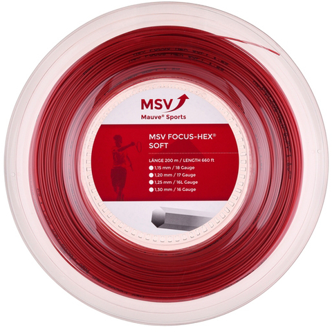 Теннисные струны MSV Focus Hex Soft (200 m) - red