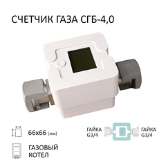 Счетчик газа СГБ-4,0 Г-Г/белый