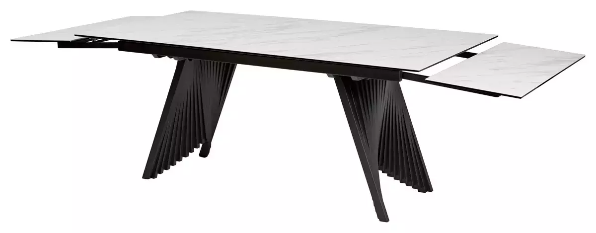 Стол IVAR 180 MARBLES KL-99 Белый мрамор, итальянская керамика, DISAUR