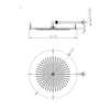 H38458.073 BOSSINI DREAM-OKI  Верхний душ круглый  470 mm, цвет: черный матовый