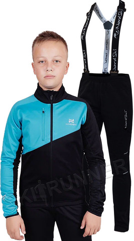 Детский утеплённый лыжный костюм Nordski Jr. Premium Blue-Black