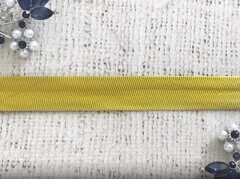 Косая бейка металлизированная, ш. 1,5 см, золото