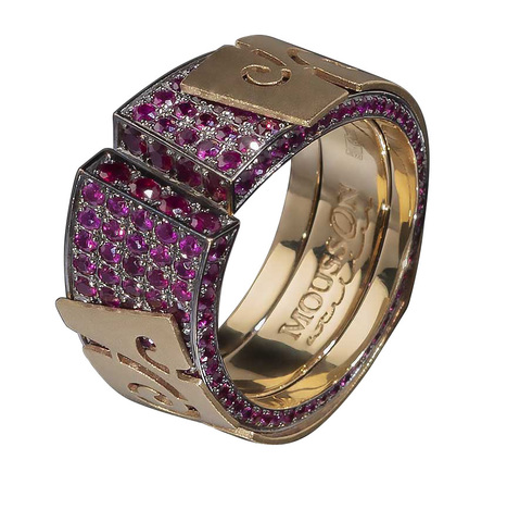 Кольцо с Рубинами, R0003-1/54