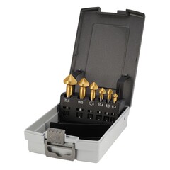 Набор зенковок 90° 6,3-20,5мм 3z HSSE-Co5 TiN 6шт H-Tools 795806EHT