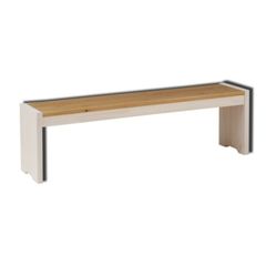 Скамья Бостон 160 (белый воск/антик), 160x48x40 см