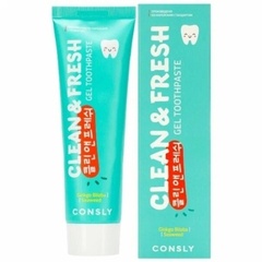 Зубная паста гелевая с экстрактами гинкго билоба и морских вод CONSLY Clean&Fresh Gel Toothpaste Gin