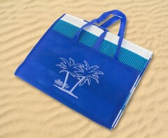 Пляжный коврик с ручками для переноски, цвет синий, 90х170 см