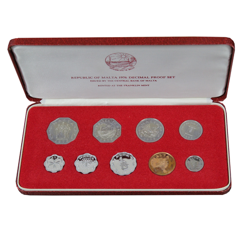 Набор монет Мальты 1976 год. PROOF с сертификатом в родной коробке