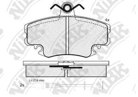 Колодки NiBK PN0284W