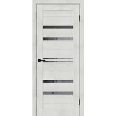 Купить Межкомнатная дверь экошпон Bravo-30.Л Bianco Melinga / Mirox Grey