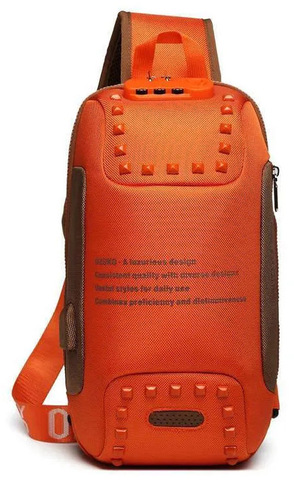 Картинка рюкзак однолямочный Ozuko 9283 Orange - 1