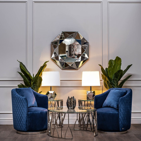 Стол журнальный Garda Decor 13RXCT3104-SILVER