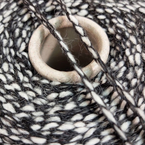 Смесовка с альпакой и мериносом SOFT TWEED 150  черно-белый