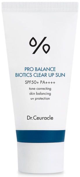 Dr.Ceuracle Pro Balance Biotics Clear Up Sun cолнцезащитный крем с пробиотиками SPF50+ PA++++ 50мл