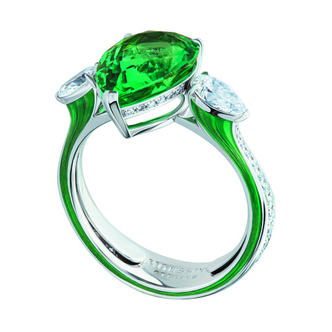 Кольцо с Изумрудом и Бриллиантами, R0020-20/1