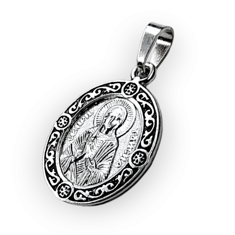 Нательная именная икона святая Таисия с серебрением