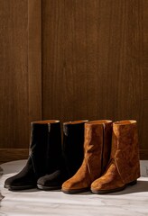 Ботильоны из натуральной замши на устойчивом каблуке SENSORY SELLA