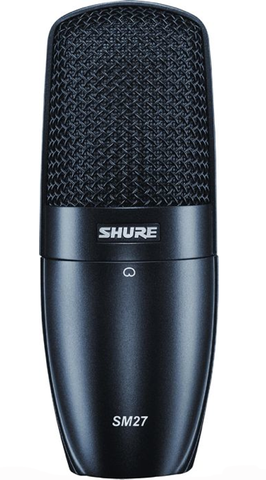 SHURE SM27-LC студийный конденсаторный микрофон с защитным бархатным чехлом и противоударным креплением