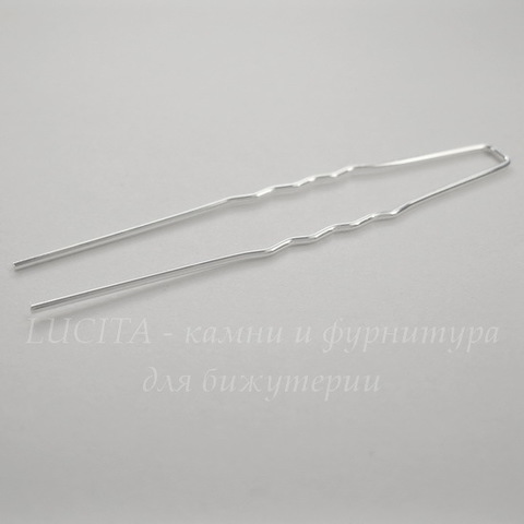 Шпилька для волос 65 мм (цвет - серебро), 5 штук