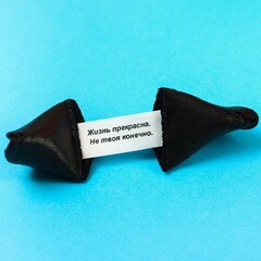 Печенье с предсказанием «Чёрное, как твои мысли»: 1 шт.