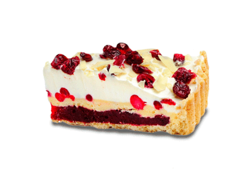 Пирог Брусничный кремовый с белым шоколадом, 230г