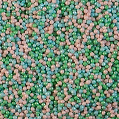 Посыпка кондитерская шарики голуб/зел/розовые, 2 мм,1 кг
