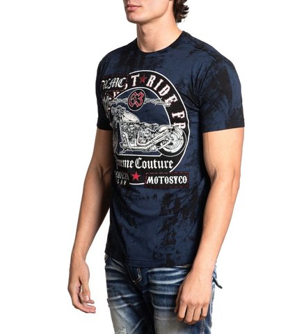 Xtreme Couture | Футболка мужская OUTLAW RIDERS X1952 от Affliction левый бок