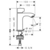 Кран вертикальный рычажный Hansgrohe Metris 31166000