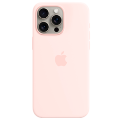 Силиконовый чехол с поддержкой MagSafe Apple Silicone Case для iPhone 15 Pro Max, Light Pink (Светло-розовый)