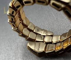 Кольцо ЗМЕЯ-SERPENTI двойная lux качество VGOLD розовое золото