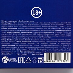 Подарочный набор косметики Bad girl: гель для душа 100 мл и бомбочки для ванны (3×40 г) 18+