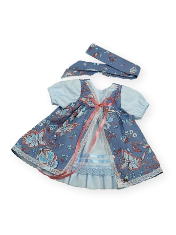 Платье прованс - Голубой. Одежда для кукол, пупсов и мягких игрушек.